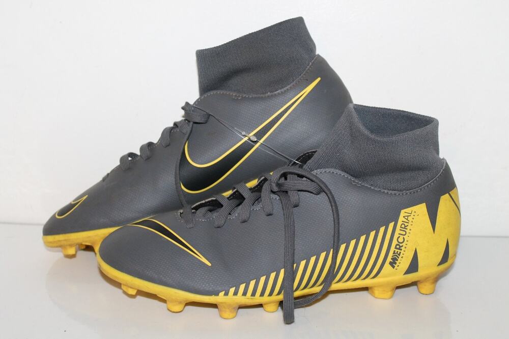 Nike Mercurial Vapor 12 Acad Soccer Shoes, AH7383-070, Gray/Yellow, Mens Size